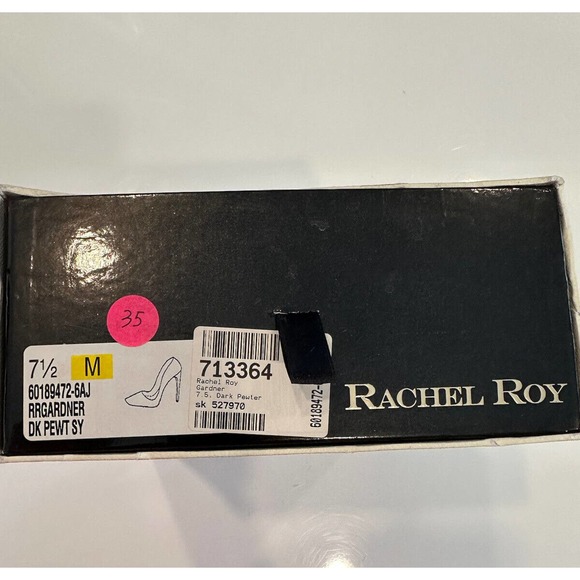 Rachel Roy Shoes - Womens Pewter Glitter Gardner Pumps Heels - Size 7.5 - Picture 6 of 15